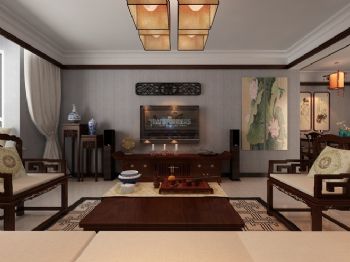 156平中式大气美居中式客厅装修图片