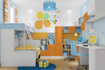 清新儿童房精彩装修案例现代儿童房装修图片