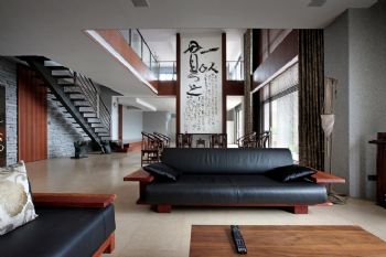 524平中式现代人文美宅中式客厅装修图片