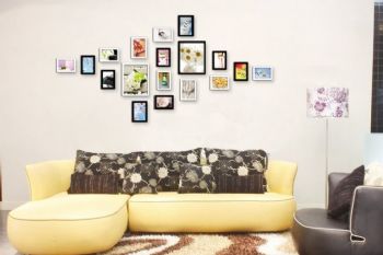 最具创意照片墙设计方案现代客厅装修图片