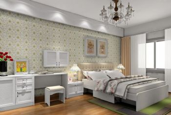 2014最新时尚清新卧室设计现代卧室装修图片