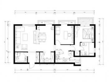 110平米现代简约两居室现代风格其它