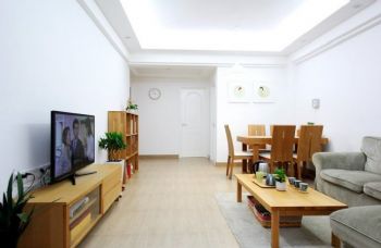 100平日式清新婚房现代客厅装修图片