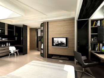 106平现代简约时尚公寓现代客厅装修图片