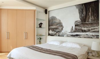 96平2室2厅日式雅居现代卧室装修图片