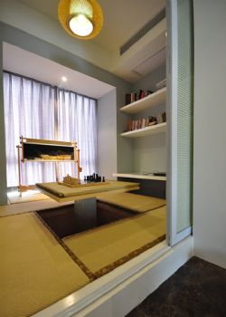 130平新中式时尚雅居中式书房装修图片