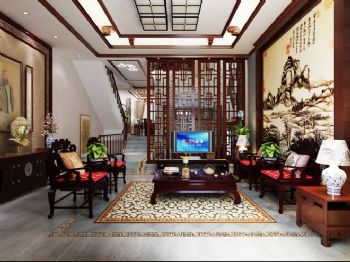 中式客厅装修图片