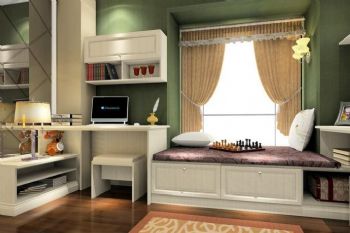 小户型卧室飘窗设计方案现代卧室装修图片