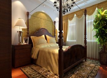 170平米简中式三居中式卧室装修图片
