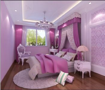 140平米3居室欧式风格欧式卧室装修图片