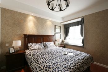 青林湾115平米美式小三居美式卧室装修图片
