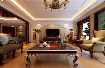 华光城156平米欧式设计欧式客厅装修图片