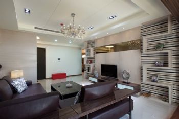 142平米现代时尚公寓现代客厅装修图片