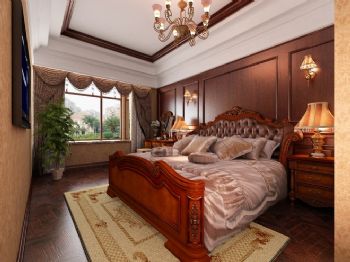 156平美式风格美式卧室装修图片