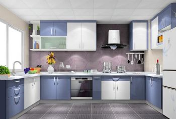 2014最新厨房色彩搭配设计现代厨房装修图片