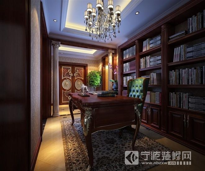 欧式书房装修图片