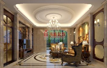 中海国际社区古典客厅装修图片