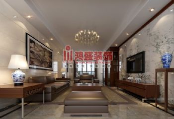 中海国际社区1中式客厅装修图片