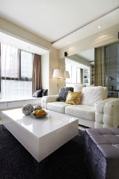 海悦国际公寓现代客厅装修图片