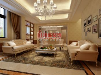 开元九龙湖畔古典客厅装修图片