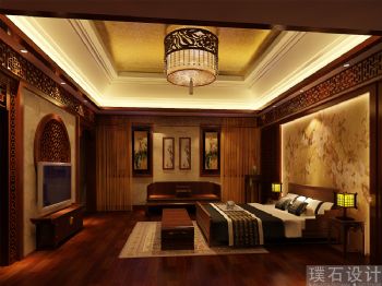 中式四合院（纯设计）中式卧室装修图片