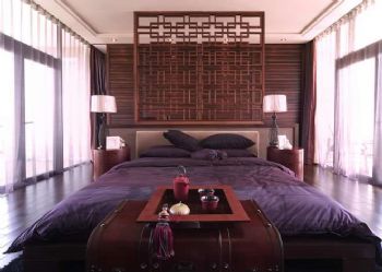 东湖观邸中式卧室装修图片