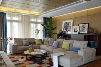 雅戈尔香颂湾现代客厅装修图片
