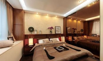 中式风格三居室装修案例欣赏中式卧室装修图片