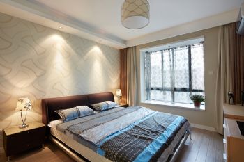 80平米现代简约家装案例简约卧室装修图片