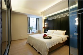 110平米新中式三居装修效果图中式卧室装修图片