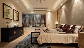 175平米中式三居装修设计欣赏中式卧室装修图片