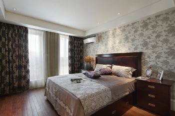 简约美式风格三居效果图美式卧室装修图片