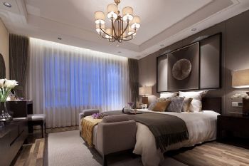 180平米新中式时尚雅居欣赏中式卧室装修图片