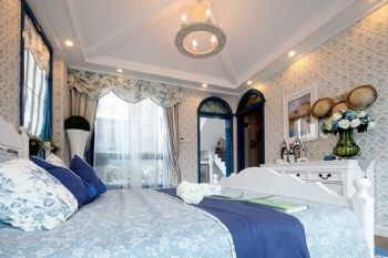 清新地中海风格别墅设计欣赏地中海卧室装修图片