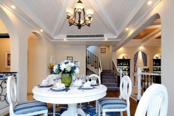 清新地中海风格别墅设计欣赏地中海餐厅装修图片