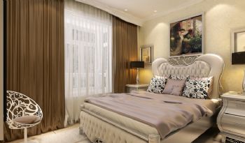 130平简欧风格设计效果图欧式卧室装修图片