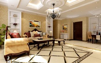 奢华简欧风格设计案例欣赏欧式客厅装修图片
