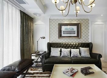 152平美式设计风格欣赏美式客厅装修图片