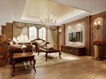 欧式古典别墅经典装修案例欧式客厅装修图片