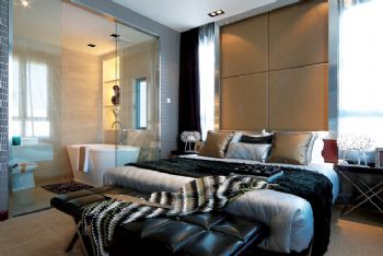 200平米现代风格四居装修案例现代卧室装修图片