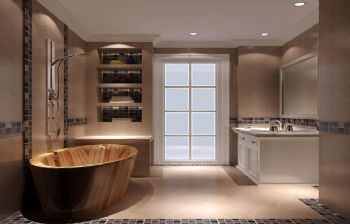 140平美式风格三居设计大全美式卫生间装修图片