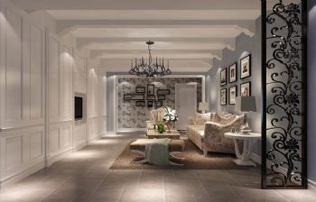 140平美式风格三居设计大全美式客厅装修图片