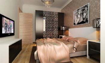 70平米现代风格二居室欣赏现代卧室装修图片