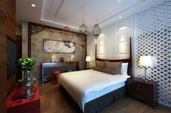 新中式风格三居设计案例中式卧室装修图片