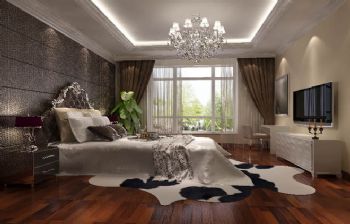 欧式古典奢华三居室设计图欧式卧室装修图片