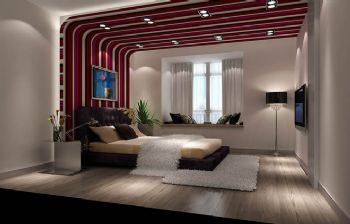 现代风格97平米二居设计图现代卧室装修图片