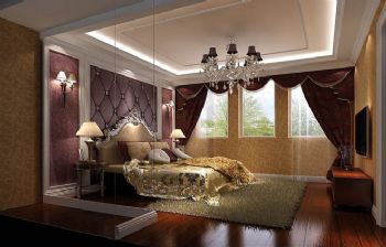 简欧风格别墅设计效果图欧式卧室装修图片