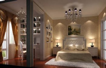 简欧风格300平别墅设计图欧式卧室装修图片
