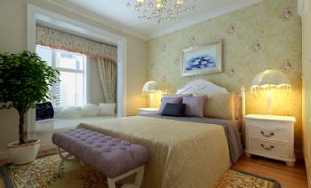 欧式古典风格二居室装修案例欧式卧室装修图片