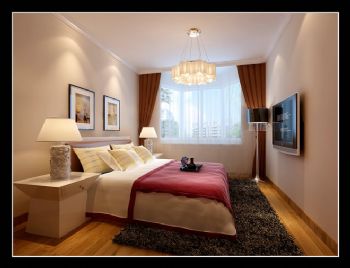 现代风格三居效果图现代卧室装修图片